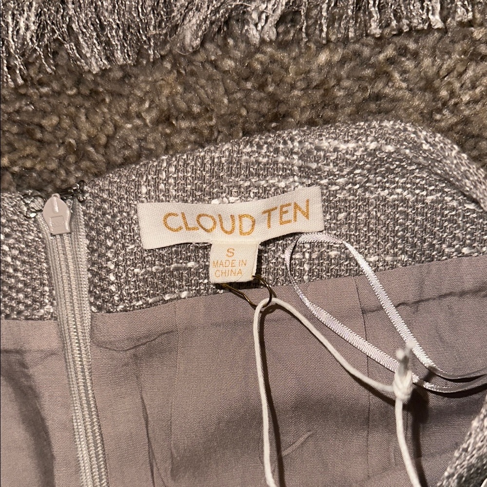Cloud Ten mocha Tweed Crop Top and skirt set - Picture 5 of 6